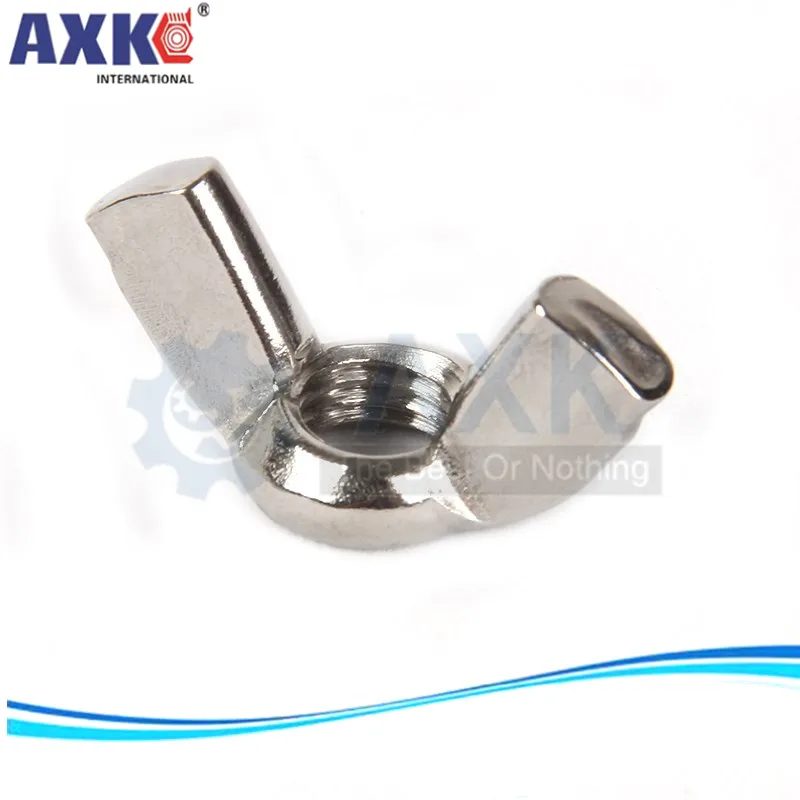 AXK M3 M4 M5 M6 M8 DIN315 304 Stainless Steel Hand Tighten Nut Butterfly Nut Ingot Wing Nuts