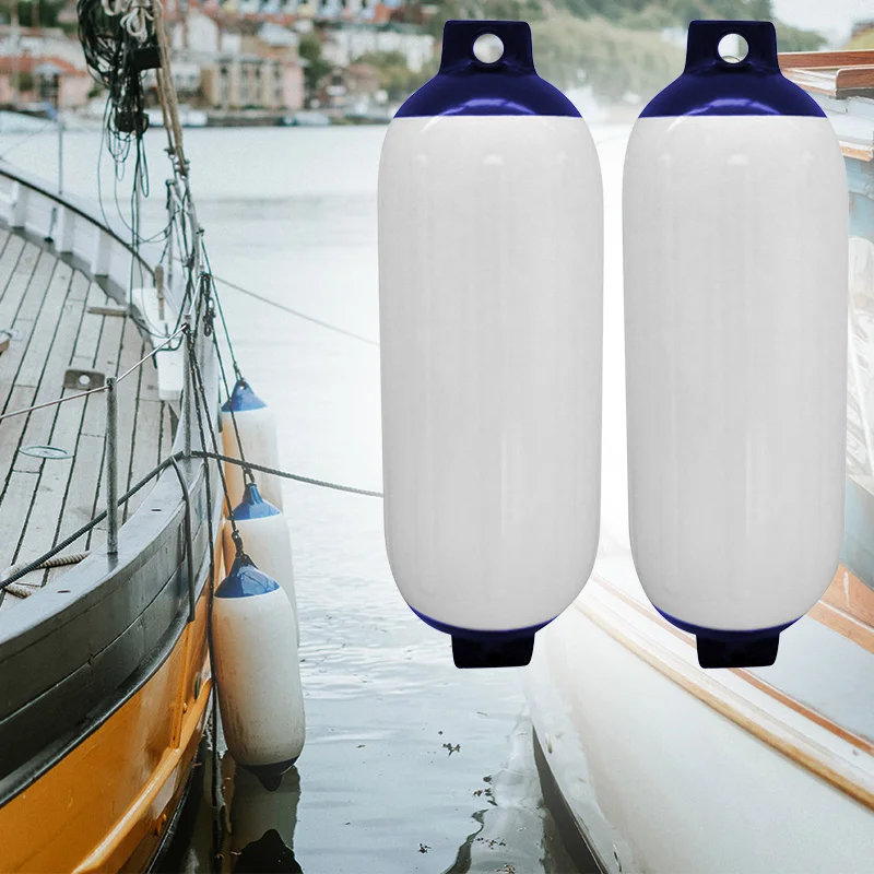 2pcs Boat Inflatable Bumper Marine Boat Fender Buoy Mooring Cushing UV Protection Boat Fenders 4.3x15.7\' Yacht Boat Accessories