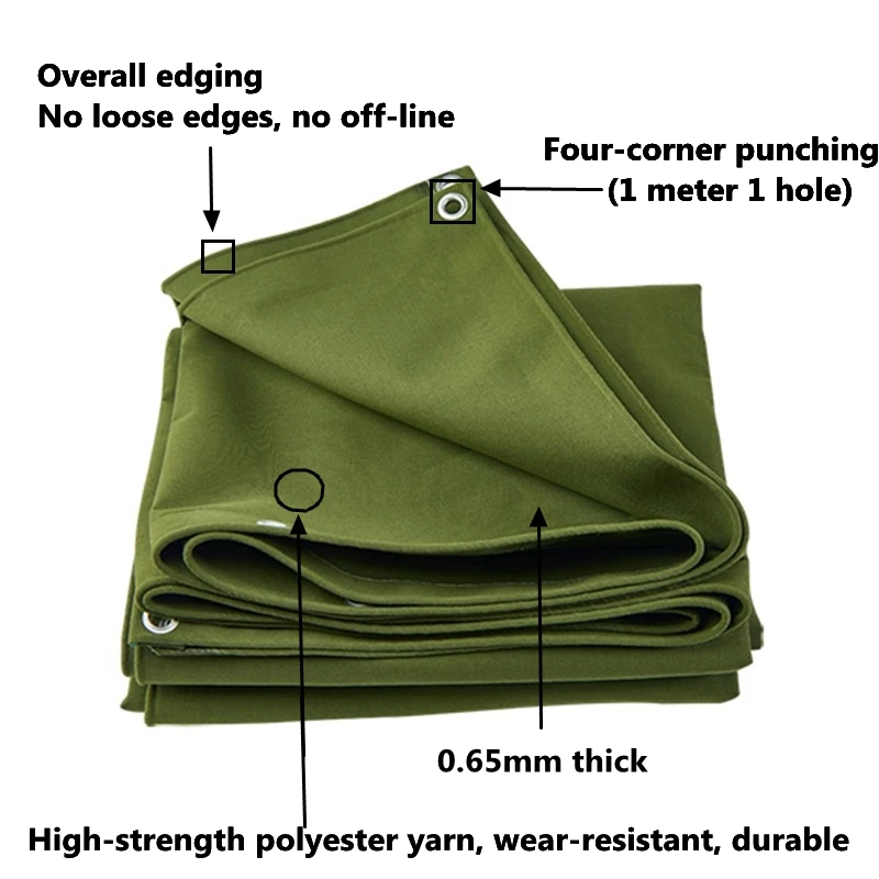 

0.65mm army green canvas truck awning awning awning outdoor awning tarpaulin pet house awning waterproof silicone canvas