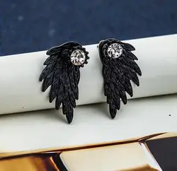 New fashion Retro Stereo Angel Wings Stud Earrings For Women girl Accessories  jewelry wholesale