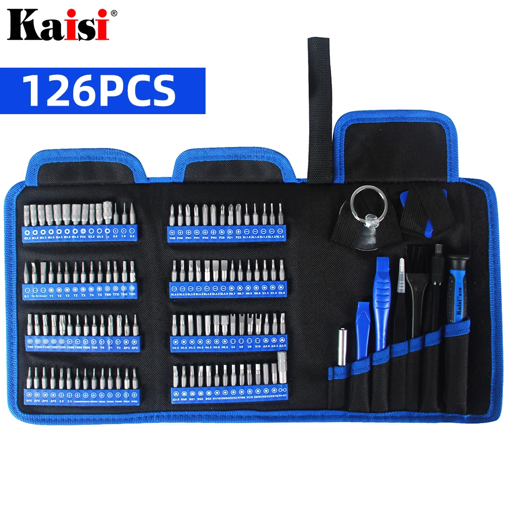 Kaisi Screwdriver Set Precision Screwdriver Tool Kit Magnetic Phillips Torx Bits 126 in 1 For Phones Laptop PC Repair Hand Tool