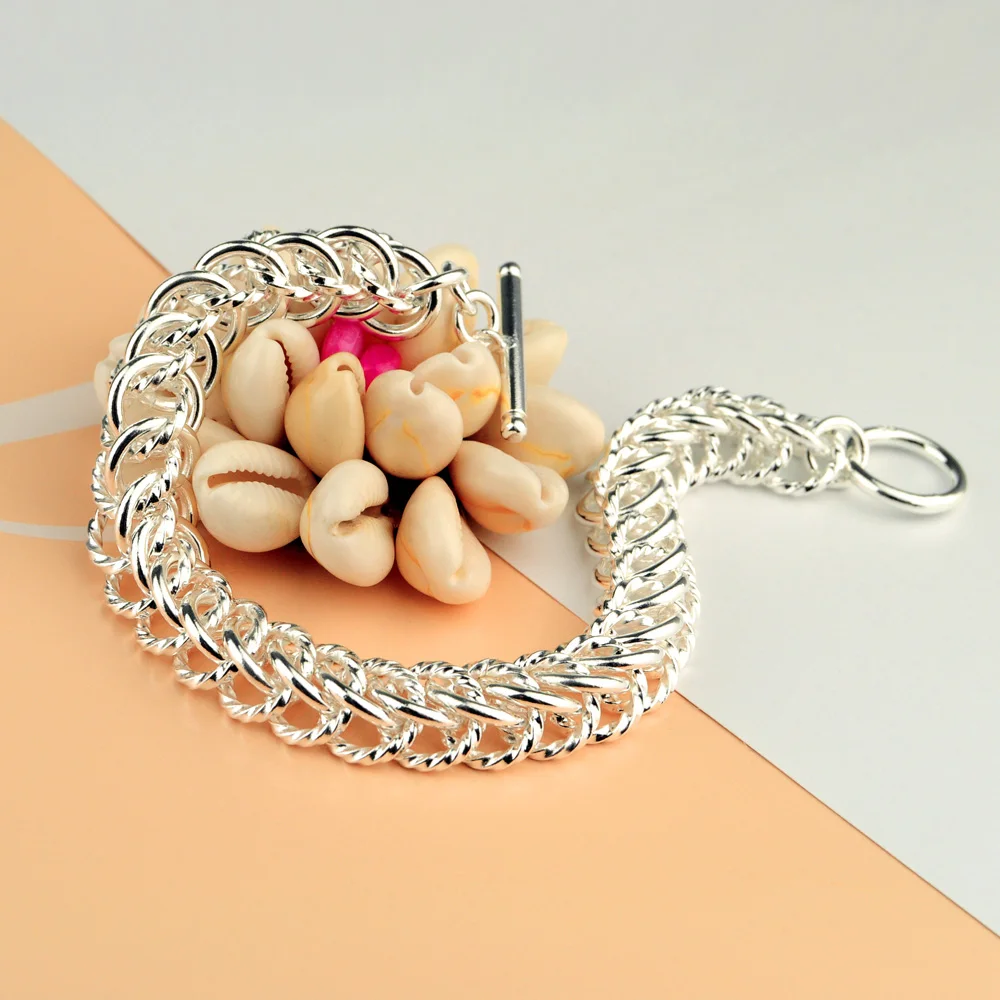 Women's 925 Sterling Silver Dragon Frame Bracelet Vintage Casual Fashion Jewelry Daily Accessory for Refinement