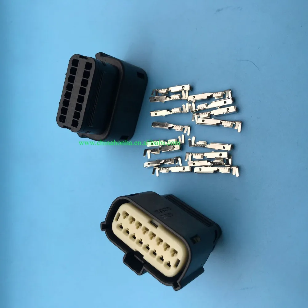 Free shipping 1set for Molex auto 16pin electric housing plug 33472-1601 wiring harness cable connector 33472-1740