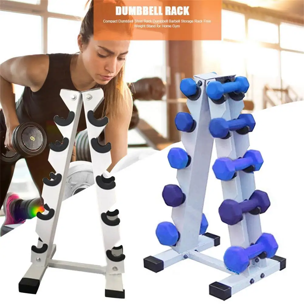 A-Frame Dumbbell Rack Heavy Duty 5 Tier Weight Rack Stand for Home Gym