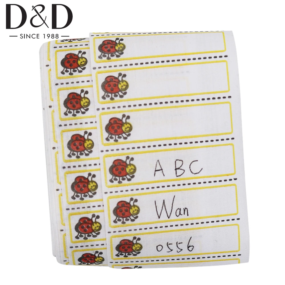 

100/200pcs White Washable Iron on Name Labels Garment Fabric Tags Marker Set Child Clothes Label Sewing Accessories