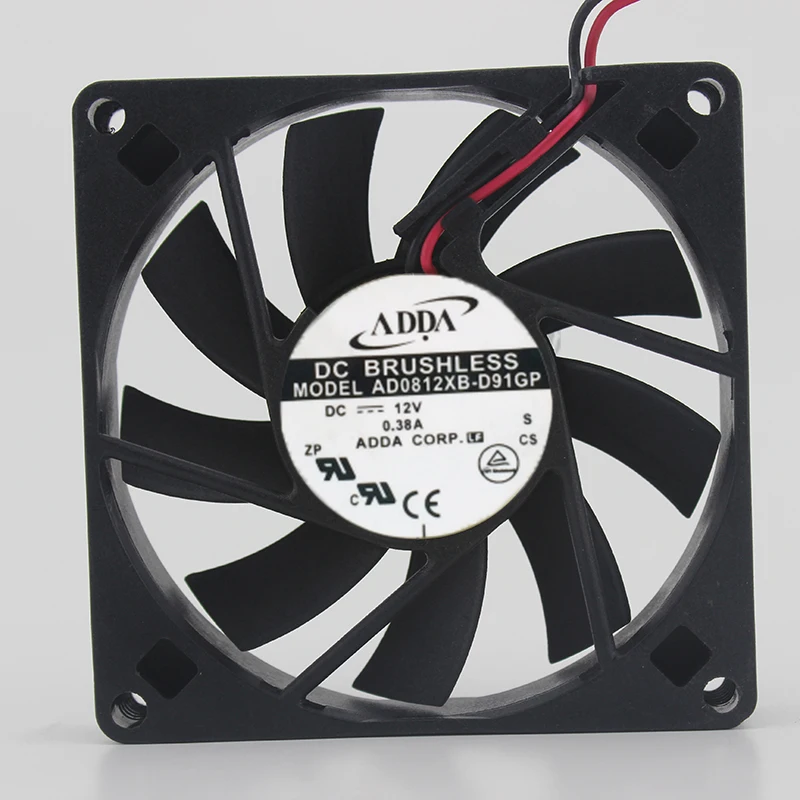 

ADDA AD0812XB-D91GP DC 12V 0.38A 80x80x15mm 2-Wire Server Cooling Fan