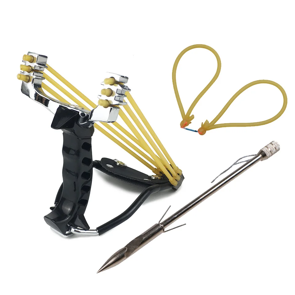 

Slingshot Powerful Hunting With Rubber Band and Fish darts Professional Tactical Pocket Target Fishing Sling Shot Outdoor Bow