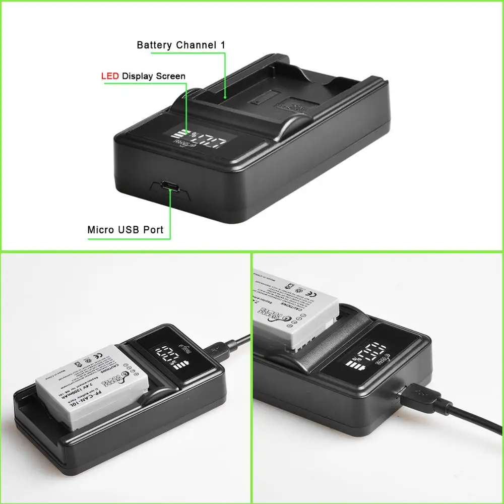 Ładowarka LED USB Pickle Power NB-10L 10L do aparatu Canon SX40 HS SX40HS SX50 HS SX50HS G1 X G1X G15 G16 SX60 HS G3X