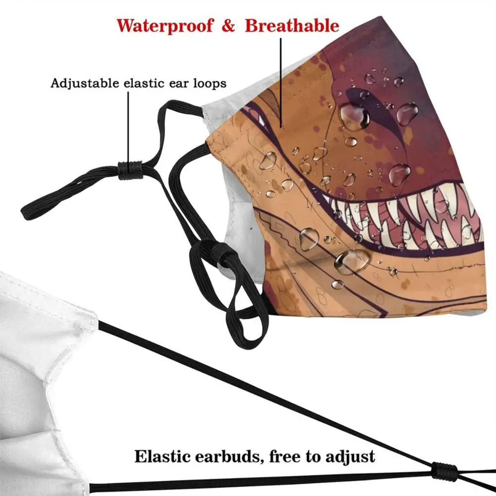 Film Raptor Dapat Dicuci Tren Disesuaikan Pm2.5 Masker Penyaring Film Raptor Skala Dinosaurus Dinosaurus Velociraptor