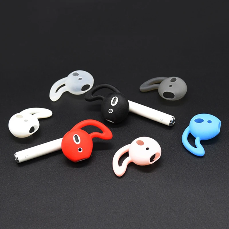 VEKEFF Silicone Earhook Cover Earbuds Earphone Case for Apple iphone X 8 7 6 Plus Airpods Earpods Headphone Eartip Ear Wings