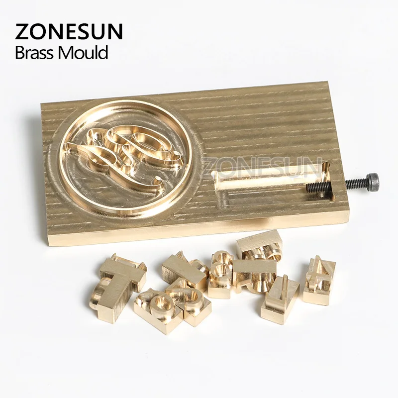 ZONESUN Custom Design Customize Hot Brass Stamp Iron Mold personal Logo Personalized Mold Heating Wood Leather cookie DIY gift