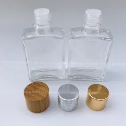 5X 10X 30ml Flat Transparent Glass Essential Oil Drop Bottle Aroma Diffuser For Massage Oil Pipette Bottle Refillable