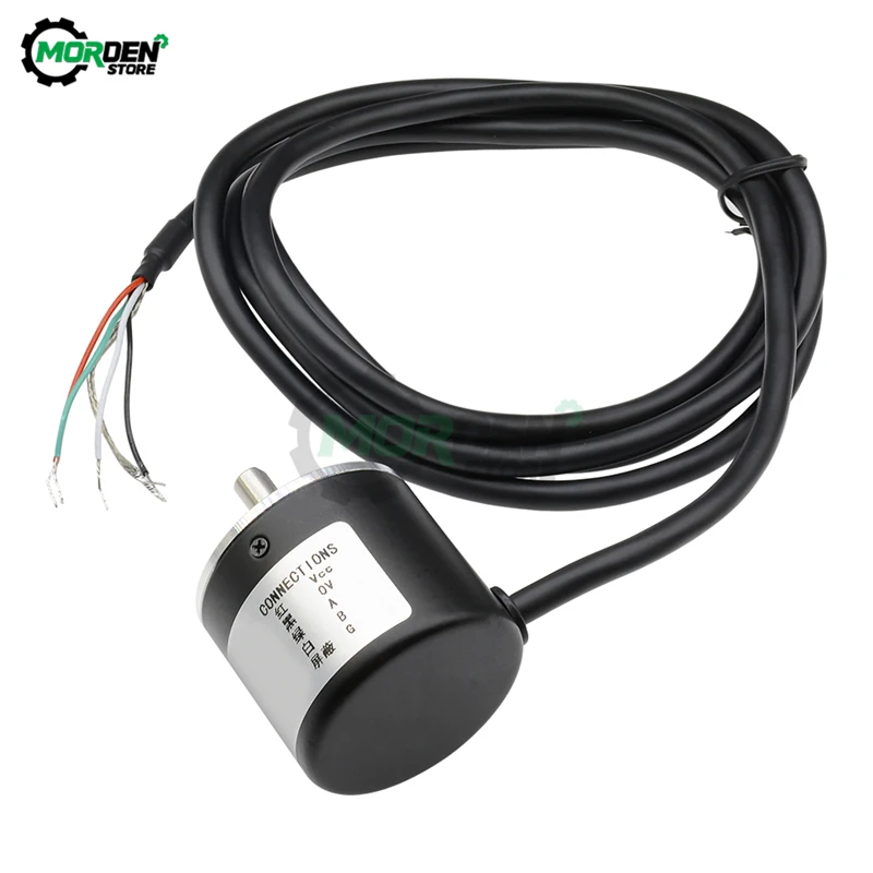 5-24V 600P/R 300P/R Incremental Optical Rotary Encoder AB Two-Phase 6mm Shaft 360R 600R Pulse Encoder