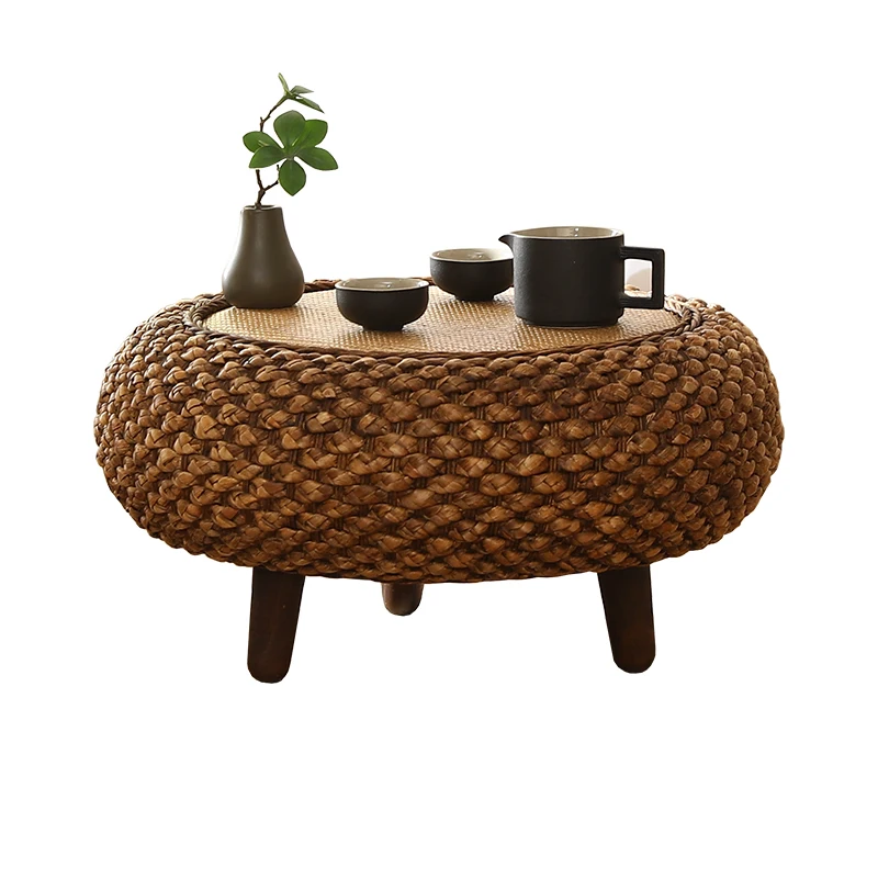 Handmade Rattan herbata kawa stół z balkonem do okna stół do nauki nauki na meble do salonu japoński stół Tatami