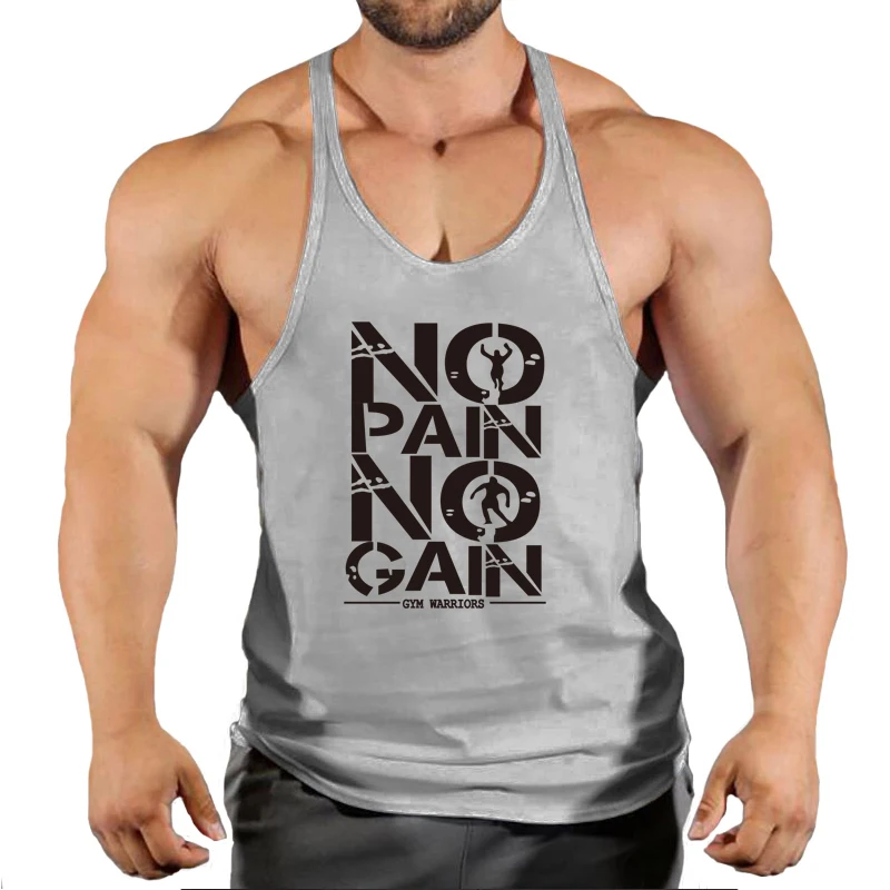 New Arrivals Bodybuilding stringer tank top man Cotton Gym sleeveless shirt men Fitness Vest Singlet sportswear workout tanktop