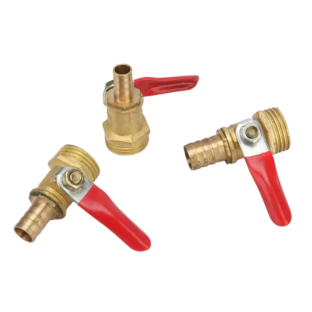 

Наружная резьба 1/2 дюйма с колючками, 8 мм, 10 мм, 12 мм, интерфейс соединения шланга, латунный шаровой клапан, медный фитинг для труб, соединительный адаптер