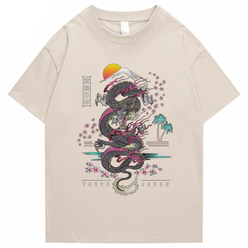 2022 Tokyo Japan Dragon Culture Summer 100% Cotton T-Shirt Men Ladies High Quality Vintage Top T-Shirt Hip Hop T-Shirt Men