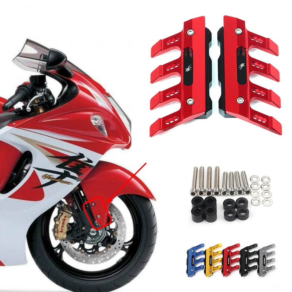 

For SUZUKI HAYABUSA GSX1300R GSX 1300R Motorcycle CNC Accessories Mudguard Side Protection Block Front Fender Anti-Fall Slider