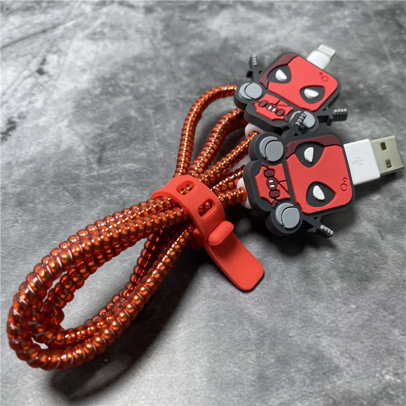 Disney Cable Winder Set Cartoon Charger USB Cable Protector For Apple IPhone For Samsung Xiaomi Huawei Cable Protect Decoration