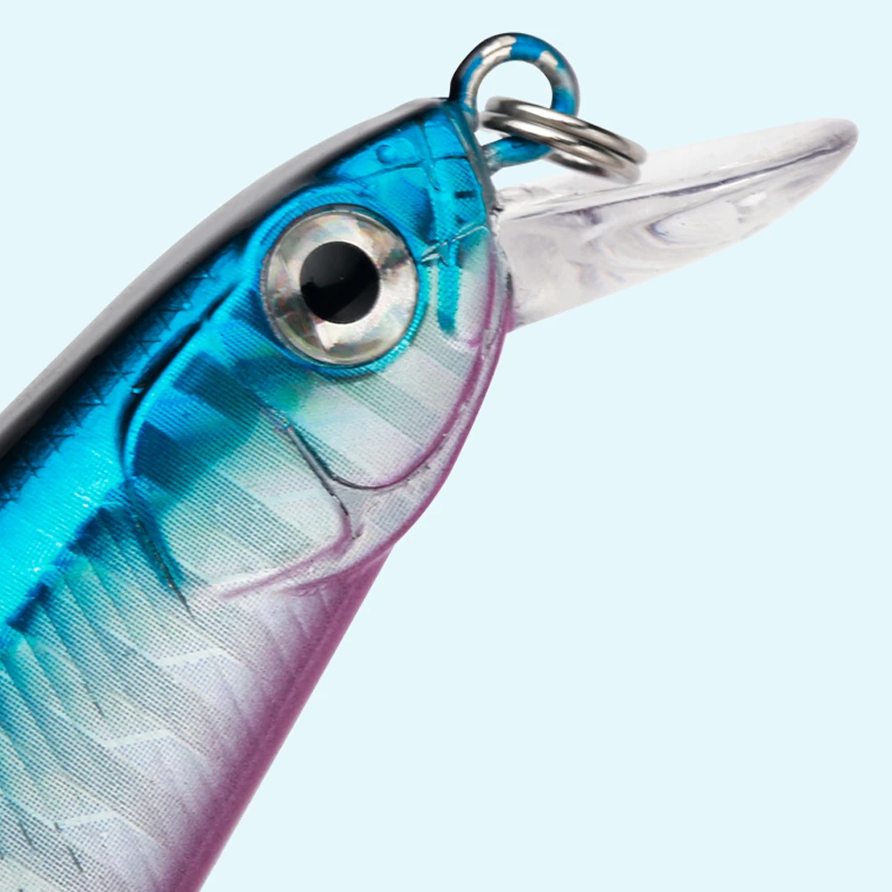 JOHNCOO Fishing Lure Minnow Swimbait Artificial Bait Hard Bait Wobbler 95mm 11.5g Slow Sinking 3D Fisheyes 2 Hooks