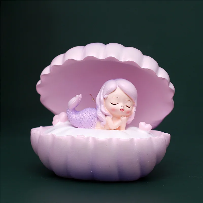 PheiLa LED Night Light Fairy Cute Mermaid Night Lamp Powered by Button Batteries for Baby Girls Bedroom Decoration and Gifts