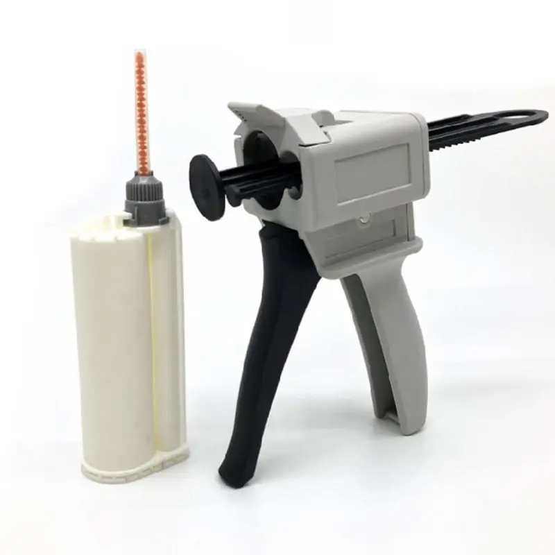 50ml 10:1 Manual Two Component AB Epoxy Sealant Applicator Structure Adhesive Squeeze Mixed Caulking Dispenser Tool