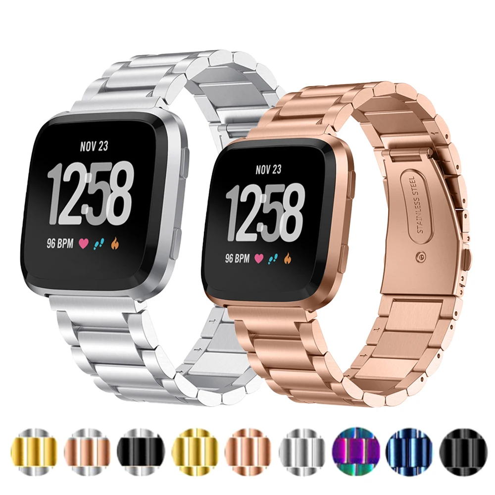 Strap for fitbit versa 2 band Smartwatch Metal stainless steel replacment Belt Bracelet correa  versa 2 strap accessories