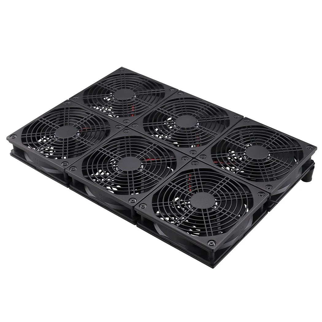 Gdstime-ventilador para enrutador de TV, Base Universal para Notebook, radiador de gran volumen de aire, velocidad ajustable, 120mm, 12CM, DIY, 4 y 6 ventiladores