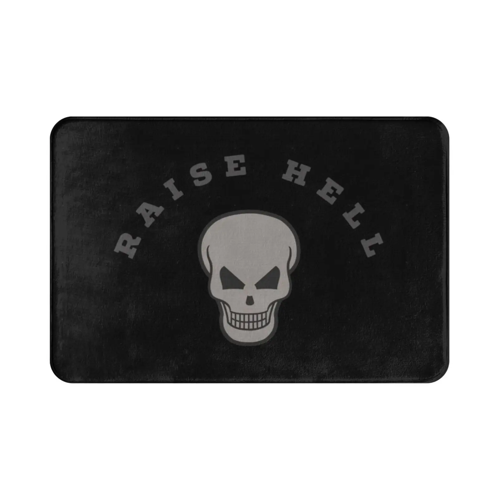 Raise Hell Skull Carpet Mat Rug Cushion Soft Skull Raise Hell Biker Motorcycle Club Steve Austin Coll