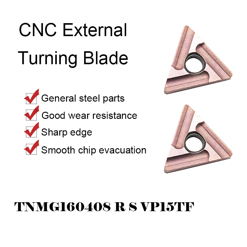 10PCS TNMG160408 R S VP15TF Carbide Inserts External Turning Tool CNC Metal Lathe Cutting Tool TNMG 160408 Stainless Steel Parts