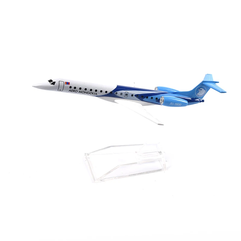 JASON TUTU Airplane Model 16cm AERO Mongolia ERJ145 Plane Model Aircraft Model 1:400 Diecast Metal Airplanes Plane Toy Gift