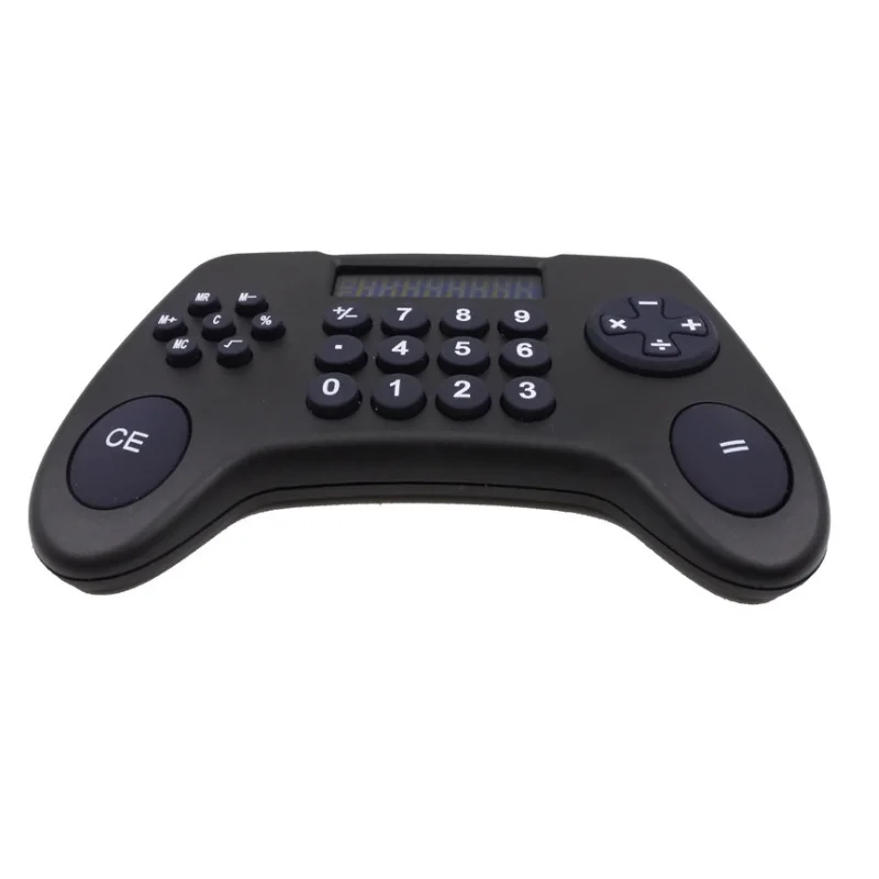 New Arrival 8 Digit Desk Game Handle Calculator Financial Business Accounting Tool Black Big Buttons Coin Battery For School Kid