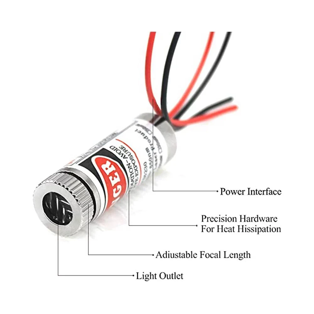 12x30mm luzes de posicionamento laser vermelhas 650nm 5mw módulo de diodo laser com ponto/cruz/feixe de linha, cabeça focado