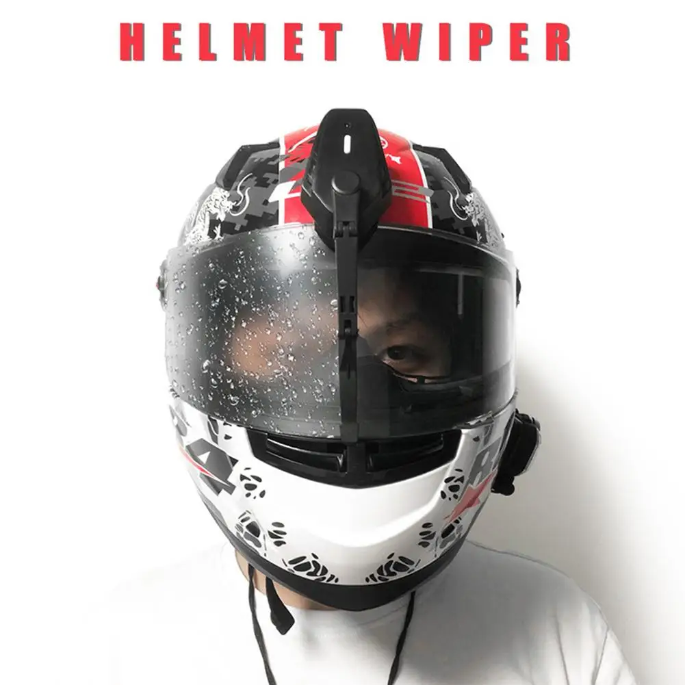 bike helmet visor wiper Mulcort Motorcycle Windshield 2W USB Electric Electric Motorcycle Helmet Wiper, Waterproof,