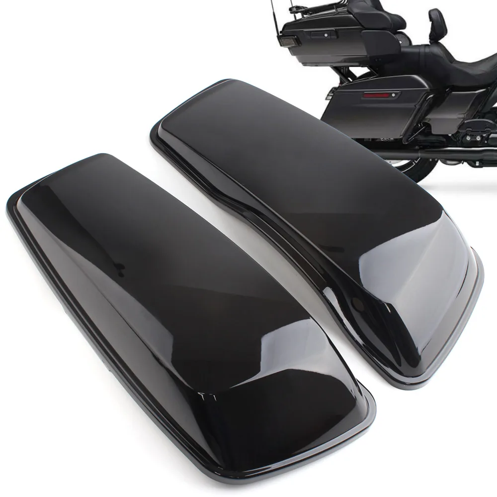 Saddlebag Lids Speaker Upper Cover For Harley Touring Road King Electra Street Glide 2014-UP Gloss Black Motorcycle Accessories