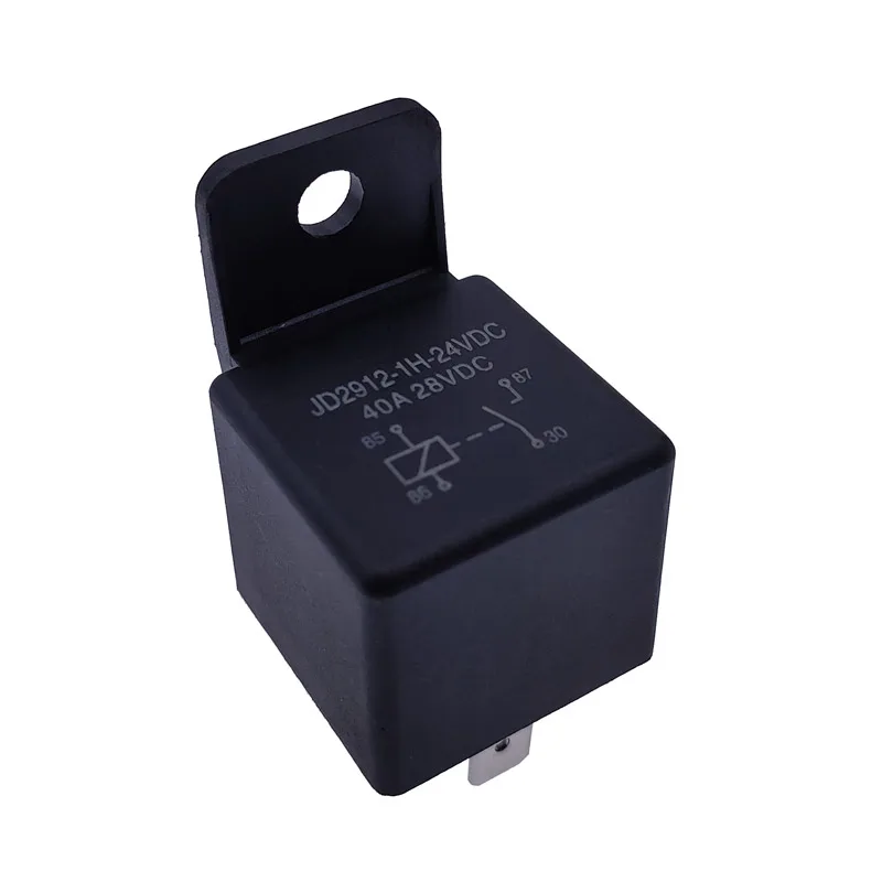 40A Auto Car Relay JD2912 with Mounting Hole 4 Pin 5 Pin DC 12V 24V 36V 48V 72V with Relay Socket Relay JD2912