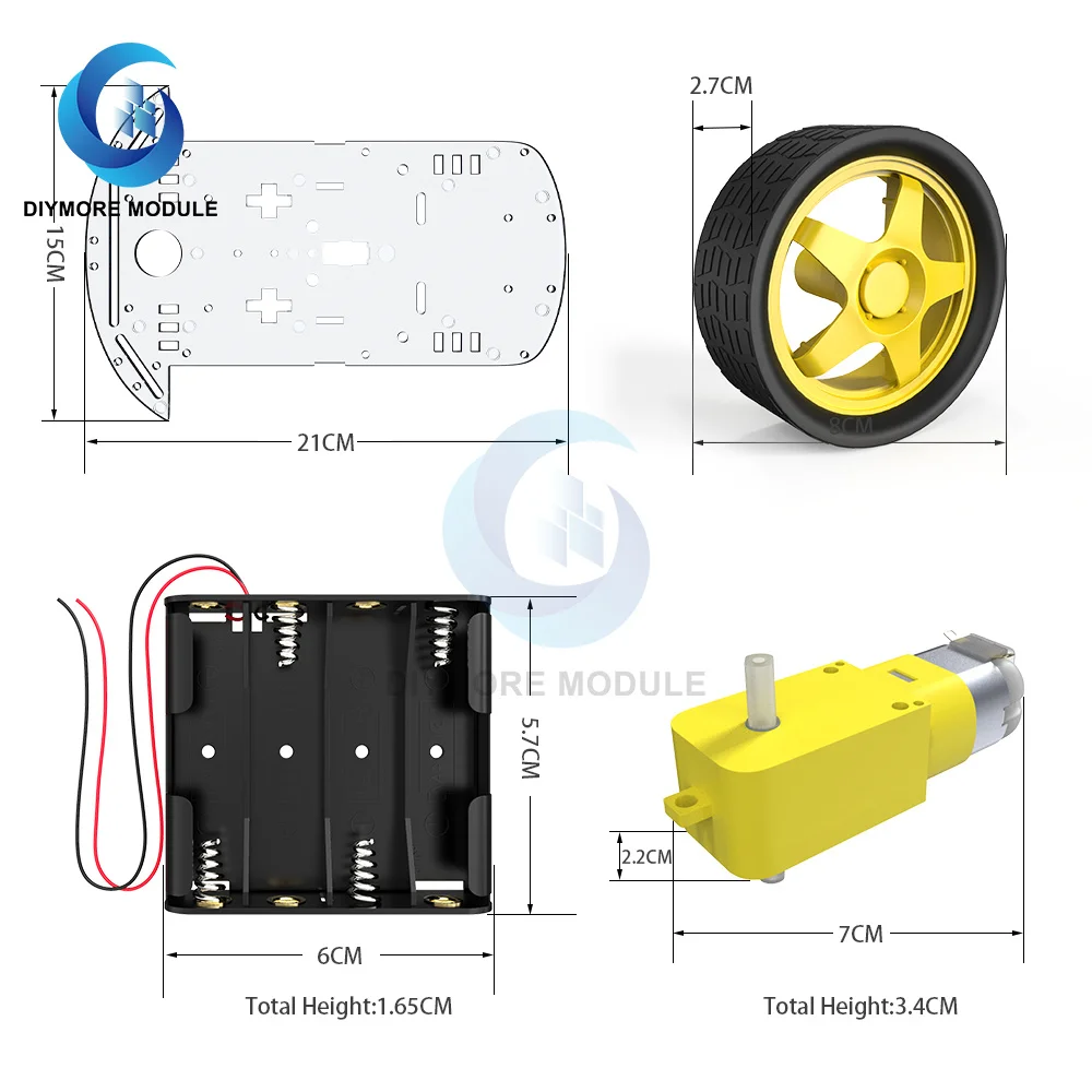 2WD Smart Car Chassis Kits Intelligent Robot Car DIY Electric Toys with Speed Encoder For Arduino