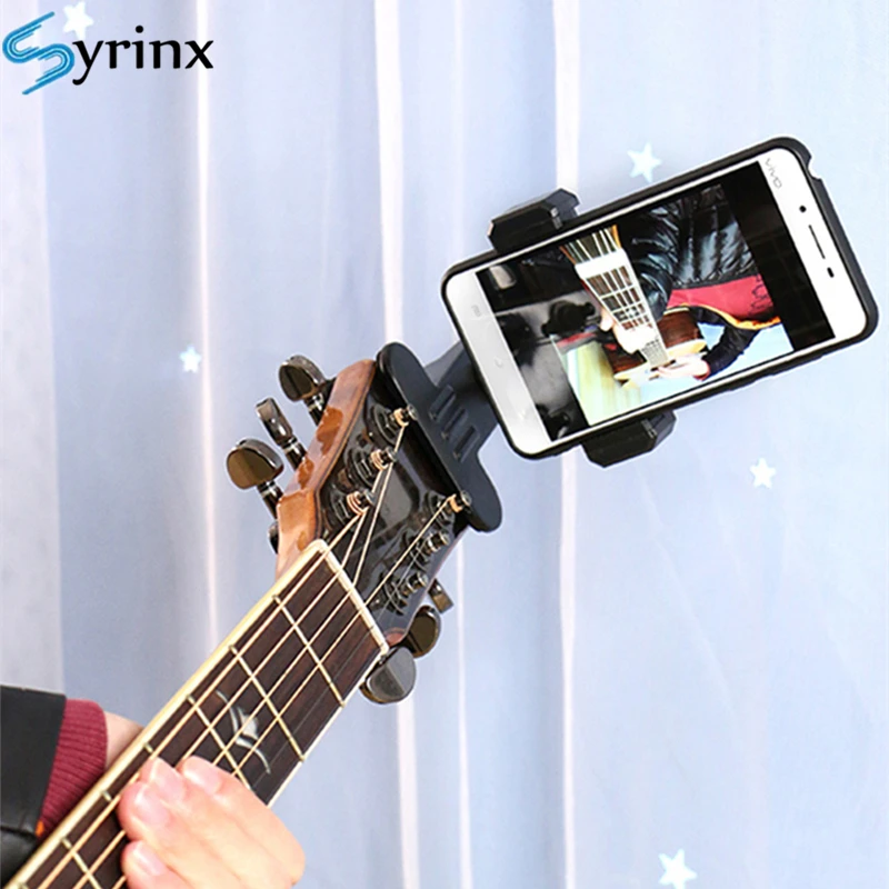 2022 Mobile Phone Live Broadcast Bracket Stand Guitar Head Clip Holder Tripod Clip Head Support Desktop Music Guitar Holder