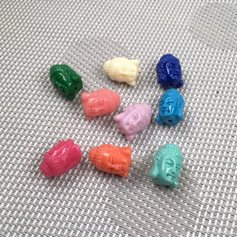 Synthetic Coral engraving Buddha Pattern Punch loose beads isolation bead for Jewelry making DIY necklace bracelet accessories