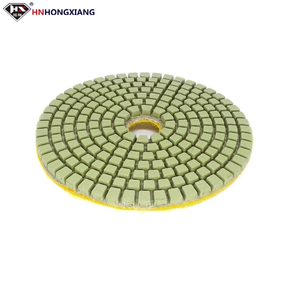 HNHONGXIANG 7pcs Diamond Polishing Wet Pads Flexible Abrasive Tools for Granite Marble, Concrete Floor, Vitrified Tile, Ceramic