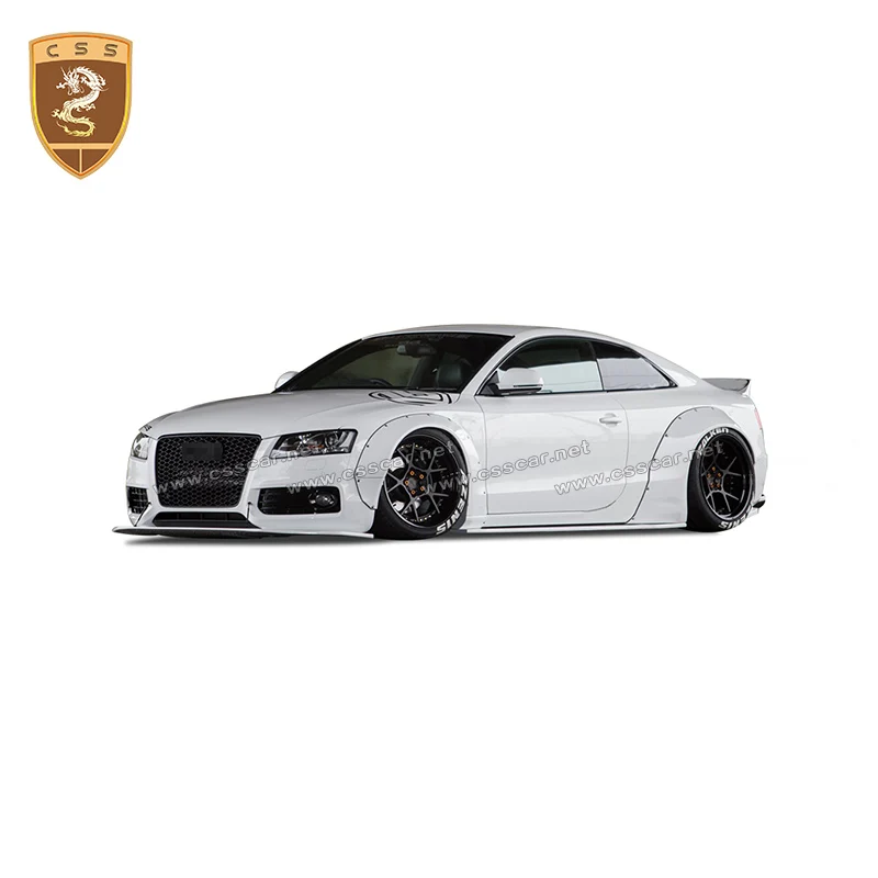 

Fit For 2012-2014 Audii A5/S5 refit LB Style FRP Wide bodykit fiber glass front rear bumper lips side skirt tail wings 00944