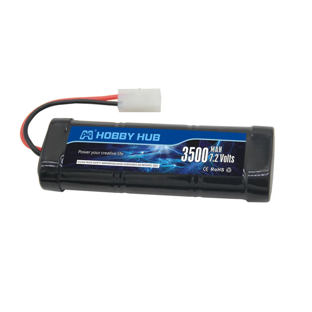 Hobby Hub SC*6 Cells Rechargeable Batteries 7.2V 3500mAh Ni-MH with Tamiya Discharge Connector for RC Racing Cars Boats