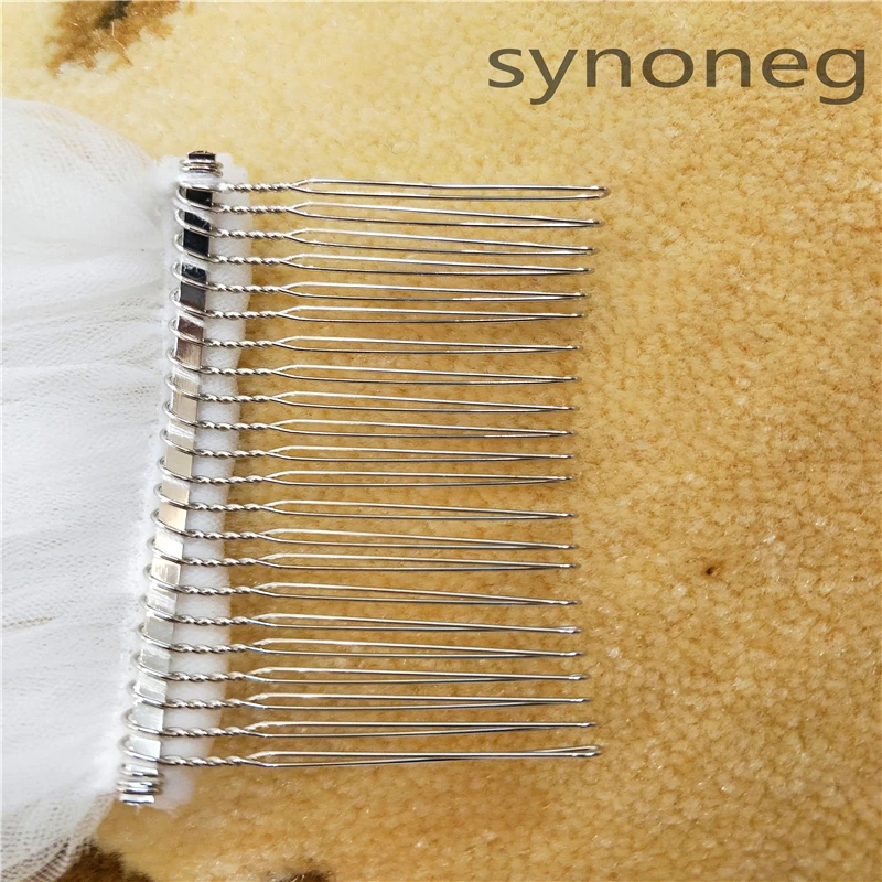 Luxury shiny sequins bridal veil church bridal veil lace edge 1-layer metal comb 5 meters long wedding accessories