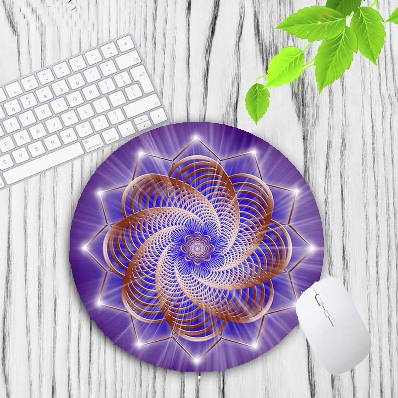 XGZ ART Promotion Mandala Flower Gaming Player Speed Waterproof Round Mouse Pad Computer Mats Gamer Size 20*20cm Mousepad Small