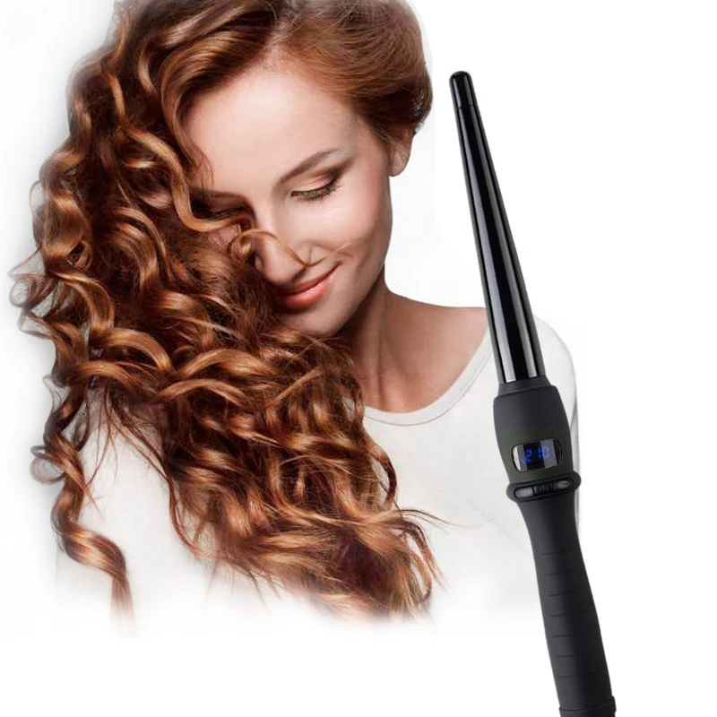 

Professional Taper Curling Iron Hair Curlers Ceramic Taper Curler Cone Wand Rollers LCD Digital Curly Hair Care Styling Tools