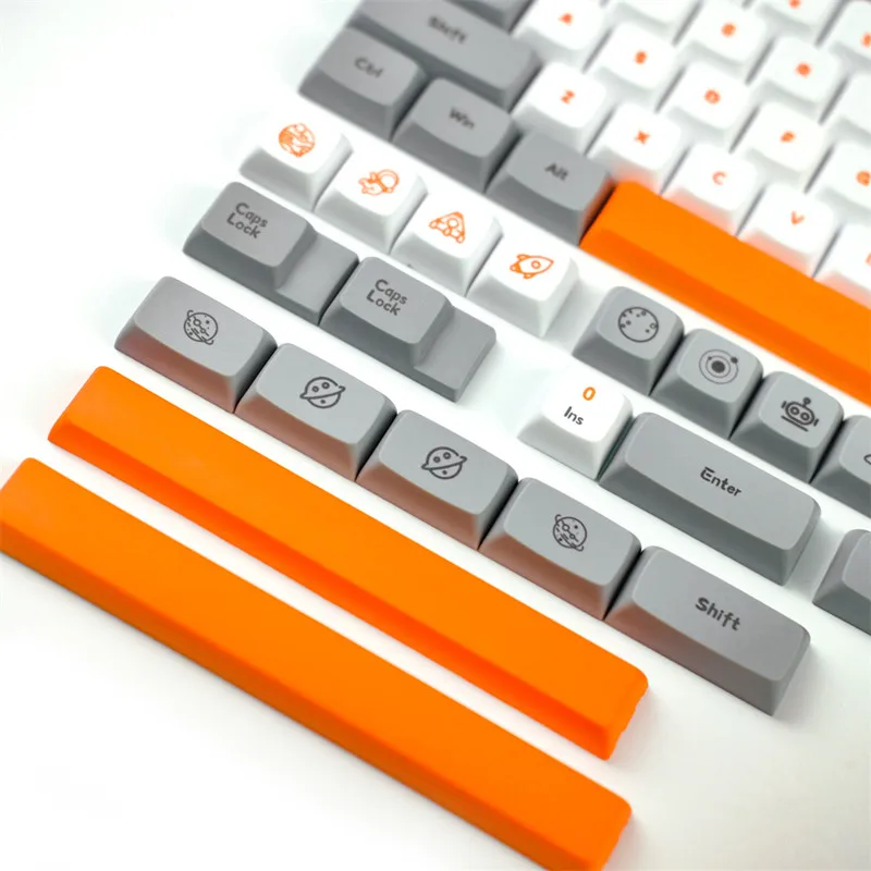 Cá Tính XDA Hành Tinh Hạnh Phúc Keycap PBT Thăng Hoa Bàn Phím Cơ Với Phím Hoạt Hình Keycap 7U Bổ Sung Đầy Đủ