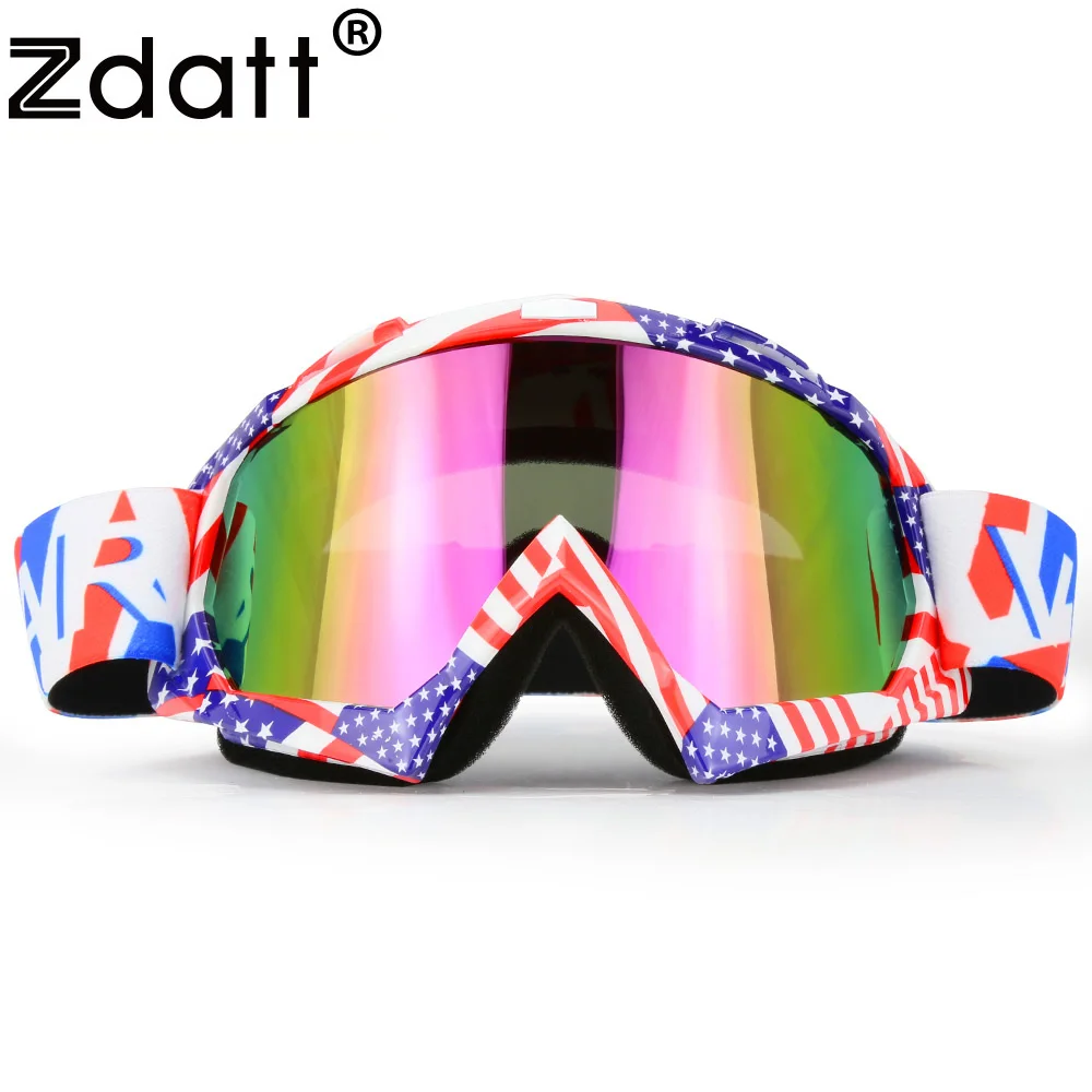 Zdatt Motorcycle Goggles Outdoor Cycling Off-Road Ski Sport ATV Dirt Bike Racing Glasses Motocross Eyewear Moto Gafas Set