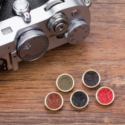 Brass+Leather Camera Shutter Release Button for Fujifilm X100V XT4 X100F XT30 20 XPRO2 XE3 M10P Fuji X100F