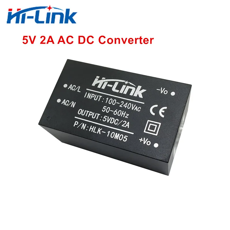 Darmowa wysyłka Hi-Link 220v 5V 10W 2A AC DC izolowany moduł zasilacza impulsowego step down moduł konwertera AC DC HLK-10M05