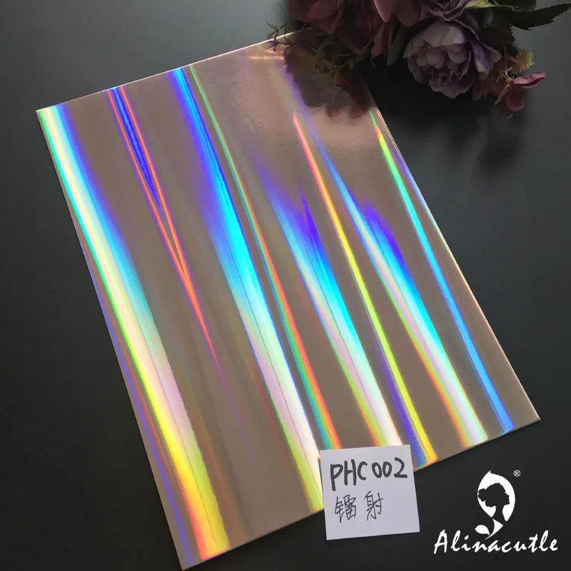 6 colors x 2sheet Cardstock Paper Card Stock Colours Shades Holographic A4 250gsm  Scrapbooking paper pack craft pad Alinacraft